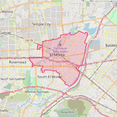 Map of El Monte