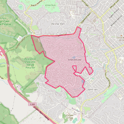 Map of Emerald Lake Hills