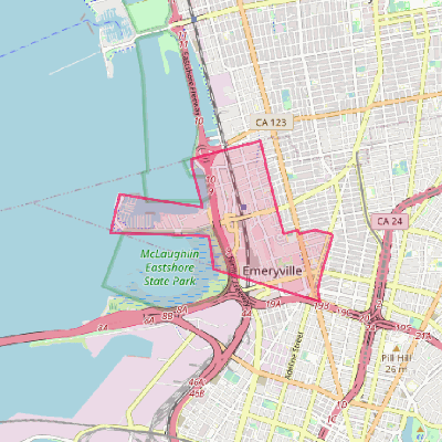 Map of Emeryville