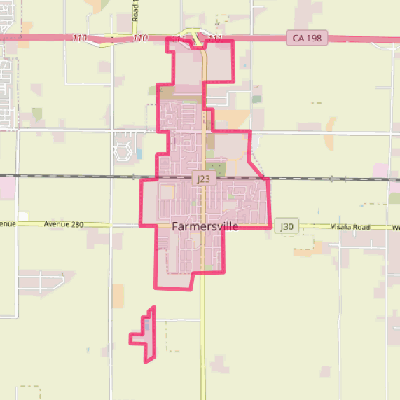 Map of Farmersville