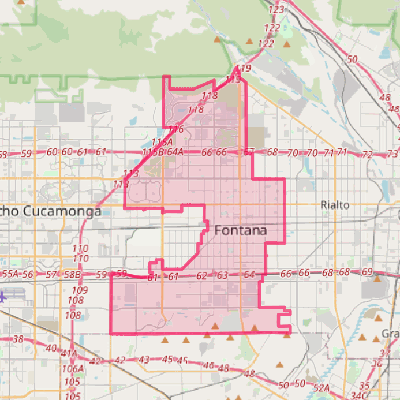 Map of Fontana