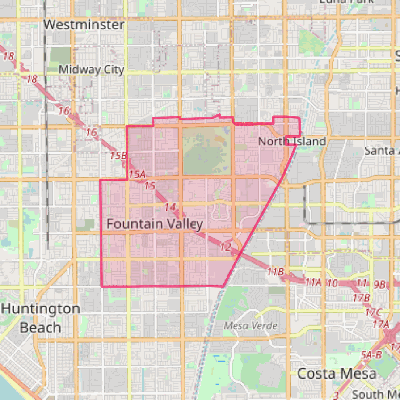 Map of Fountain Valley