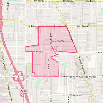 Map of Fruitridge Pocket