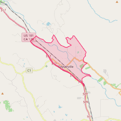 Map of Geyserville