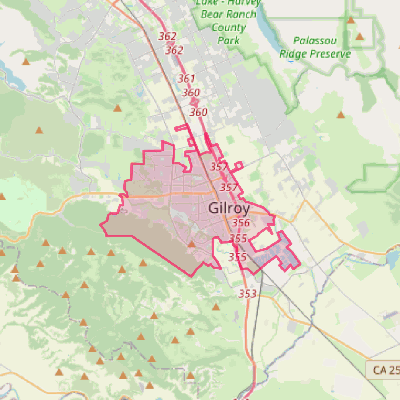 Map of Gilroy