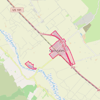 Map of Gonzales