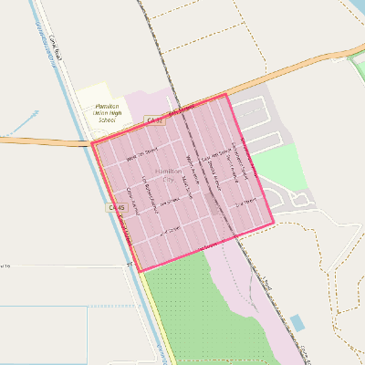 Map of Hamilton City