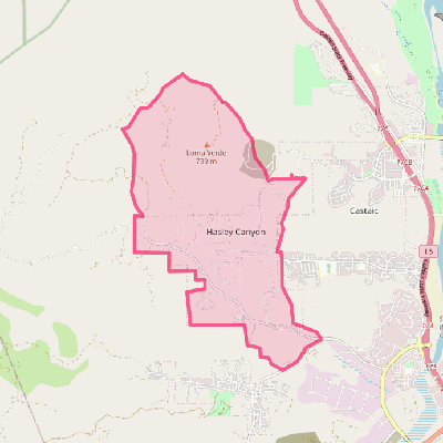 Map of Hasley Canyon