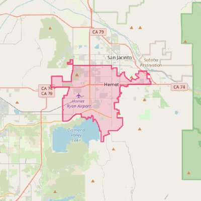 Map of Hemet