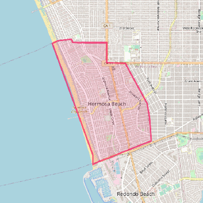 Map of Hermosa Beach