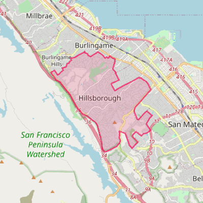 Map of Hillsborough