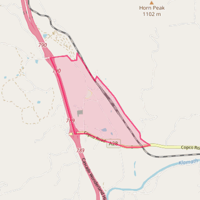 Map of Hornbrook