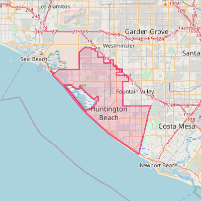 Map of Huntington Beach