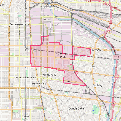 Map of Huntington Park