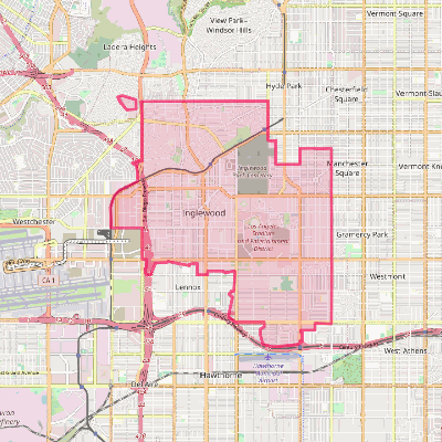 Map of Inglewood