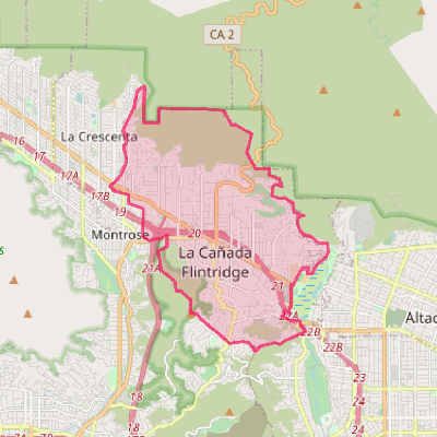 Map of La Cañada Flintridge