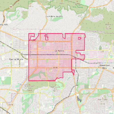 Map of La Habra