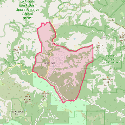 Map of La Honda