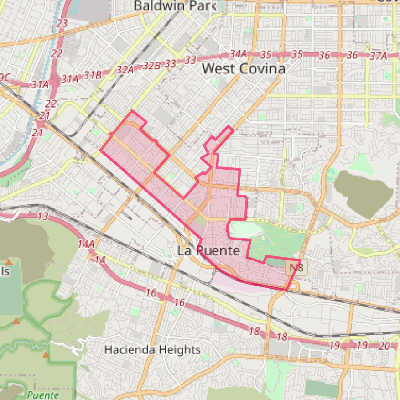 Map of La Puente