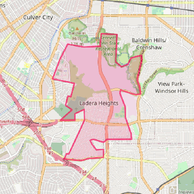 Map of Ladera Heights
