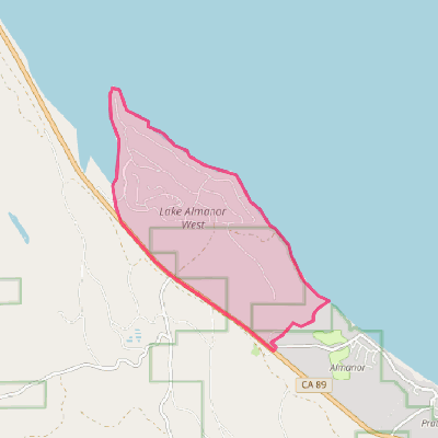 Map of Lake Almanor West