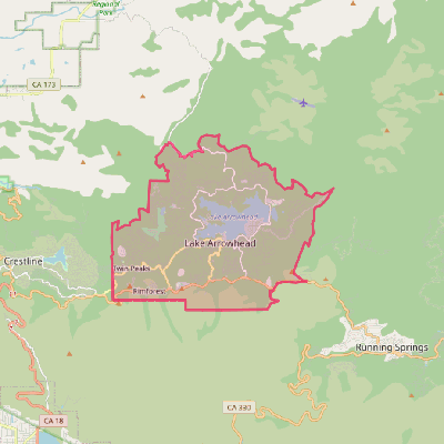 Map of Lake Arrowhead