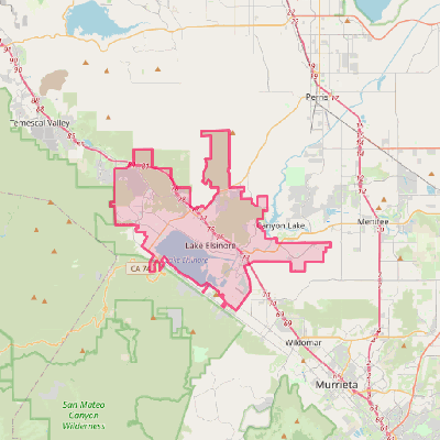 Map of Lake Elsinore