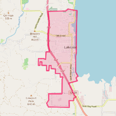 Map of Lakeport