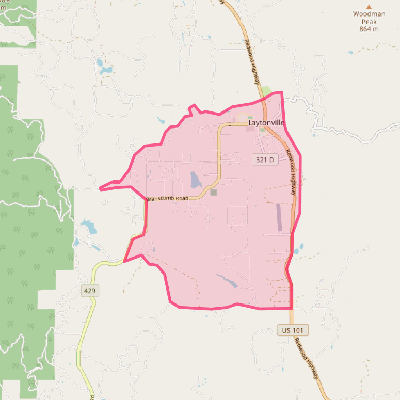 Map of Laytonville