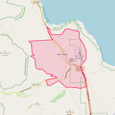 Map of Lee Vining