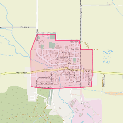 Map of Loyalton