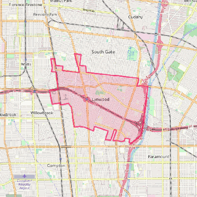 Map of Lynwood