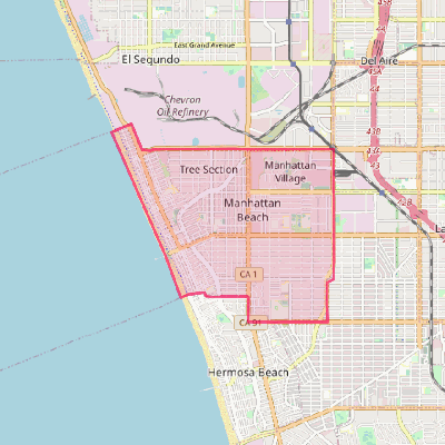 Map of Manhattan Beach