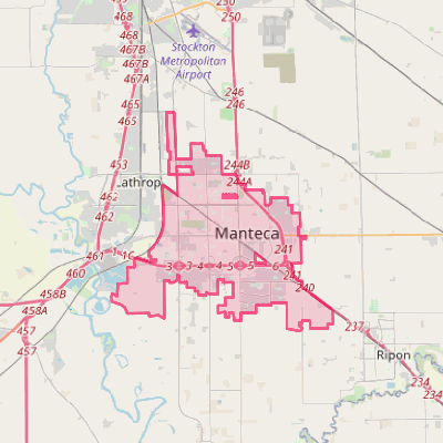 Map of Manteca