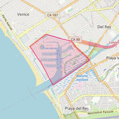 Map of Marina del Rey