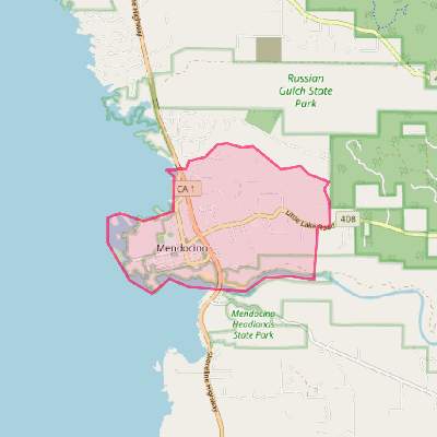 Map of Mendocino