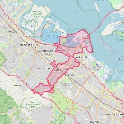 Map of Menlo Park