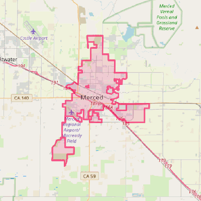 Map of Merced