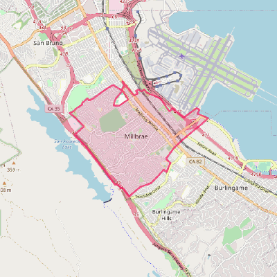 Map of Millbrae