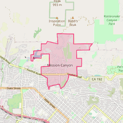 Map of Mission Canyon