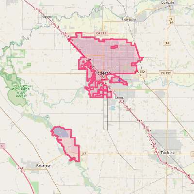 Map of Modesto