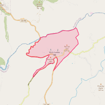 Map of Mokelumne Hill