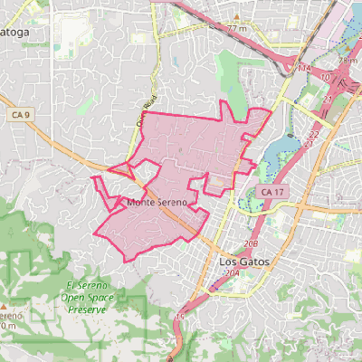 Map of Monte Sereno