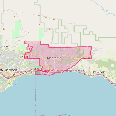 Map of Montecito