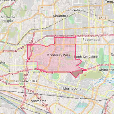 Map of Monterey Park