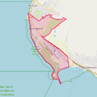 Map of Moss Beach