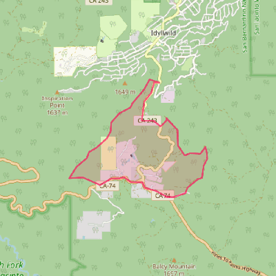 Map of Mountain Center