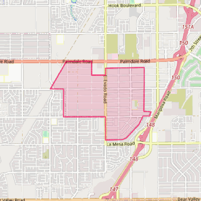 Map of Mountain View Acres