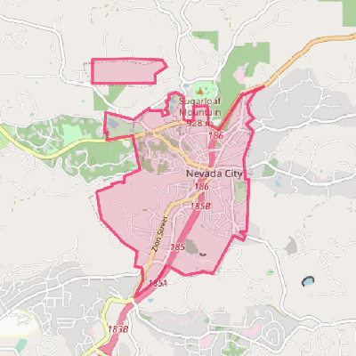 Map of Nevada City