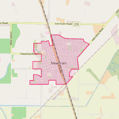 Map of Newman